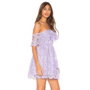 Lovers + Friends Dream Vacay Lavender Lace Mini Dress Size M Purple